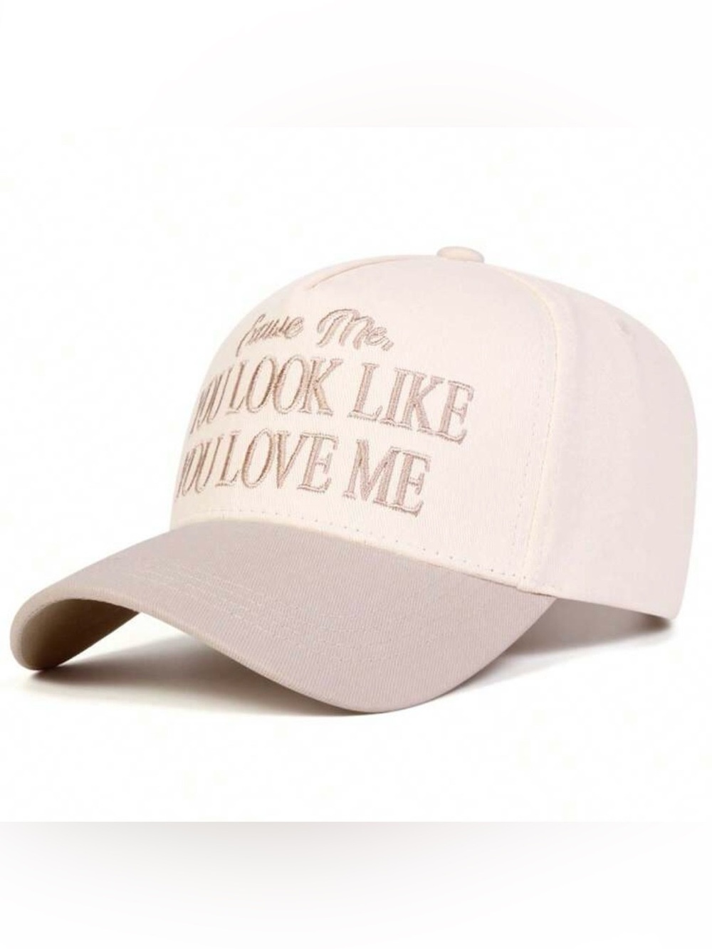 Embroidered Baseball Cap - Nude